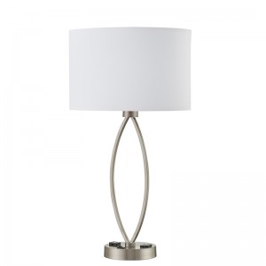 Sleep One Light Table Lamp με φινίρισμα νικελίου, ένα διακόπτη rocker/off και δύο καταστήματα στο Owonroom
