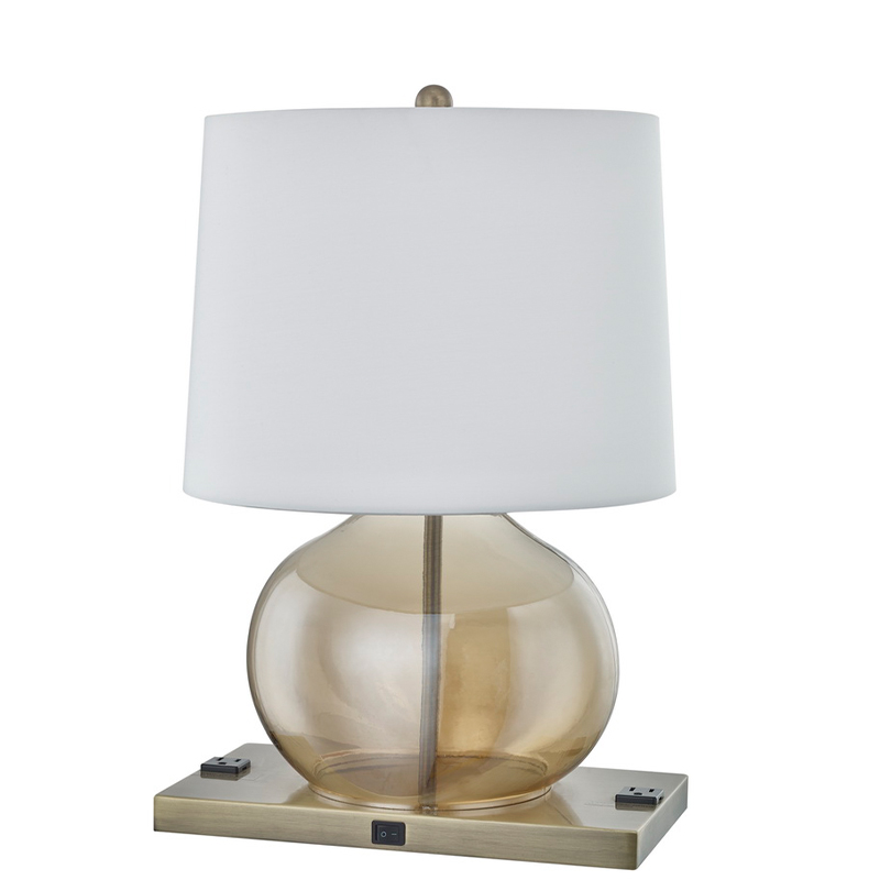 Embassy Suites Hotel Amber Glass Lamp Lam